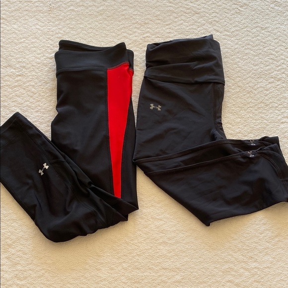 Under Armour Black and Red Leggings - Picture 1 of 16